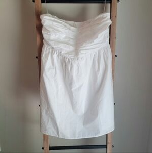 American Eagle Outfitters White Strapless Flowy Dress Size Small